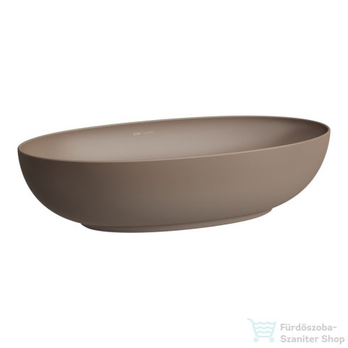 Laufen ILBAGNOALESSI 70x38 cm-es pultra ültethető mosdó kerámia lefolyószelep takaróval, caffe matt H8189771881121