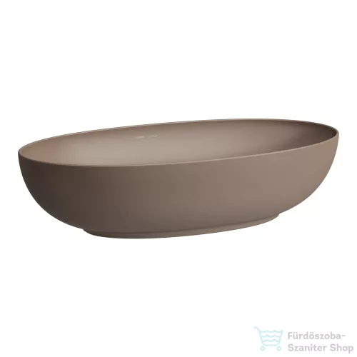 Laufen ILBAGNOALESSI 70x38 cm-es pultra ültethető mosdó kerámia lefolyószelep takaróval, caffe matt H8189771881121