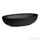 Laufen ILBAGNOALESSI 70x38 cm-es pultra ültethető mosdó kerámia lefolyószelep takaróval, matt fekete H8189777161121
