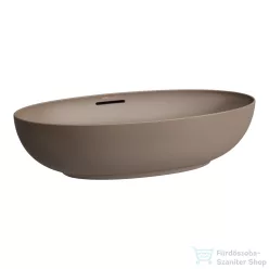   Laufen ILBAGNOALESSI 70x40,5 cm-es pultra ültethető mosdó kerámia lefolyószelep takaróval, caffe matt H8189781881091