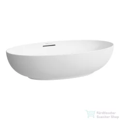   Laufen ILBAGNOALESSI 70x40,5 cm-es pultra ültethető mosdó kerámia lefolyószelep takaróval, matt fehér H8189787571091