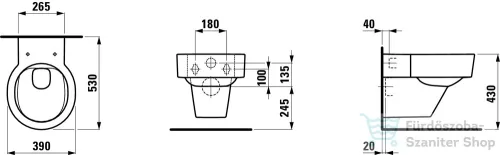 Laufen Val perem nélküli fali wc H8202810000001 ( 820281 )