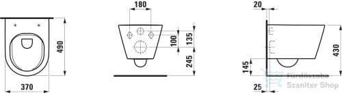 Laufen Kartell rimless kompakt fali WC, mélyöblítésű,matt fekete H8203337160001