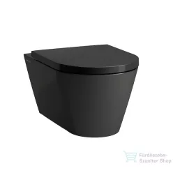   Laufen Kartell By Laufen matt fekete fali wc, rimless, mélyöblítésű H8203377160001 ( 820337 )