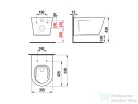 Jika CUBITO STYLE Vortex rimless fali WC ülőke nélkül, fehér H8204210000001