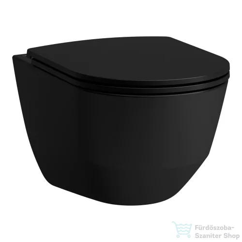Laufen Pro mélyöblítésű perem nélküli fali wc ,matt fekete H8209667160001