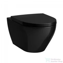   Laufen MODERNA S Silent Flush rimless fali WC, ülőke nélkül, fényes fekete H8215410200001