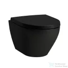 Laufen MODERNA S Compact Silent Flush rimless fali WC, ülőke nélkül, matt fekete H8215447160001