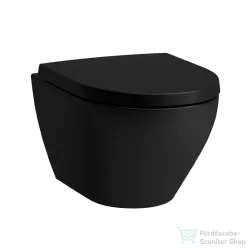   Laufen MODERNA S Compact Silent Flush rimless fali WC, ülőke nélkül, matt fekete H8215447160001