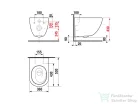 Jika MIO N Vortex rimless fali WC ülőke nélkül, matt fehér H8217147570001