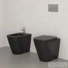Laufen MEDA perem nélküli,mélyöblítésű,falhoz tolható álló wc,matt fekete H8231117160001