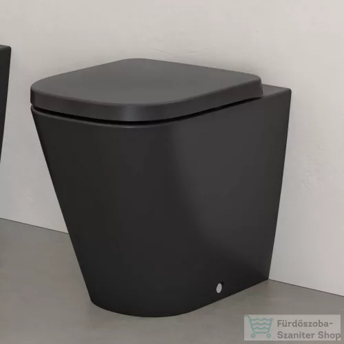 Laufen MEDA perem nélküli,mélyöblítésű,falhoz tolható álló wc,matt fekete H8231117160001