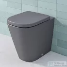 Laufen MEDA perem nélküli,mélyöblítésű,falhoz tolható álló wc,matt grafit H8231117580001