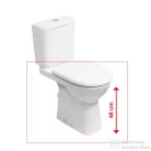 Jika DEEP BY JIKA magasított hátsó kifolyású monoblokkos wc, tartály és ülőke nélkül, fehér H8236160000001