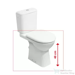   Jika DEEP BY JIKA magasított hátsó kifolyású monoblokkos wc, tartály és ülőke nélkül, fehér H8236160000001