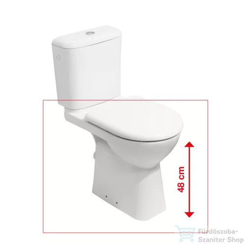 Jika DEEP BY JIKA magasított hátsó kifolyású monoblokkos wc, tartály és ülőke nélkül, fehér H8236160000001