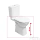 Jika DEEP BY JIKA magasított hátsó kifolyású monoblokkos wc, tartály és ülőke nélkül, fehér H8236160000001