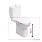 Jika DEEP BY JIKA magasított alsó kifolyású monoblokkos wc, tartály és ülőke nélkül, fehér H8236170000001