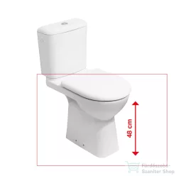   Jika DEEP BY JIKA magasított alsó kifolyású monoblokkos wc, tartály és ülőke nélkül, fehér H8236170000001