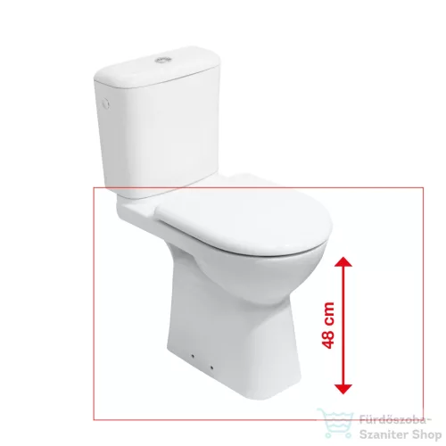 Jika DEEP BY JIKA magasított alsó kifolyású monoblokkos wc, tartály és ülőke nélkül, fehér H8236170000001