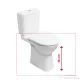 Jika DEEP BY JIKA magasított alsó kifolyású monoblokkos wc, tartály és ülőke nélkül, fehér H8236170000001