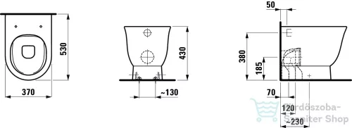 Laufen The New Classic álló mélyöblítésű Rimless wc LCC bevonattal,fehér H8238514000001