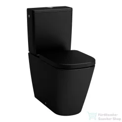   Laufen MEDA perem nélküli,mélyöblítésű monoblokkos wc tartály és ülőke nélkül,matt fekete H8241117160001