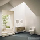 Laufen MEDA perem nélküli,mélyöblítésű monoblokkos wc tartály és ülőke nélkül,matt fehér H8241117570001