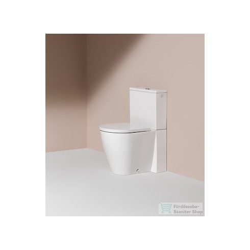 Laufen Kartell By Laufen perem nélküli mélyöblítésű álló kombi WC (tartály,ülőke nélkül),matt fehér H8243377570001
