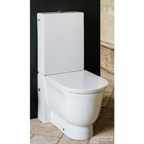 Laufen The New Classic álló kombi-WC, mélyöblítésű, perem nélküli, vario kivezetéssel H8248580000001 ( 824858 )