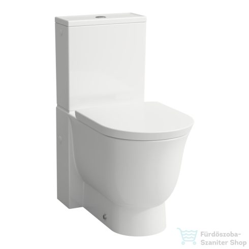 Laufen The New Classic álló kombi-WC,mélyöblítésű,perem nélküli,vario kivezetéssel,matt fehér H8248587570001