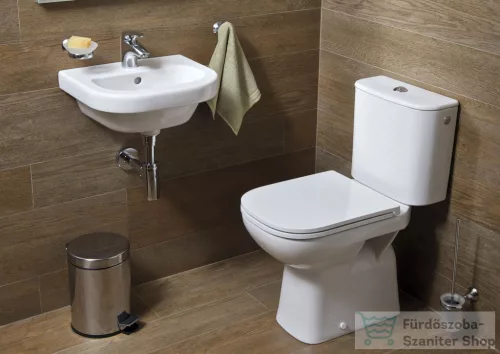 Jika DEEP BY JIKA hátsó kifolyású monoblokkos wc, oldalsó bekötésű tartállyal, tető nélkül, fehér H8266160002801