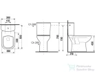 Jika DEEP BY JIKA alsó kifolyású monoblokkos wc, oldalsó bekötésű tartállyal, tető nélkül, fehér H8266170002801