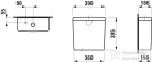 Laufen Lua monoblokkos wc tartály LCC bevonattal,5/3L,vízbekötés alul bal oldalon,H8270834009731
