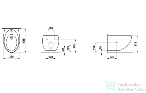 Laufen Ilbagnoalessi One fali bidé H8309714003041 ( 830971 )
