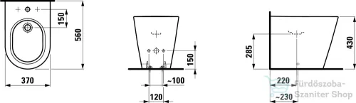 Laufen Kartell By Laufen álló bidé H8323310003021 ( 832331 )