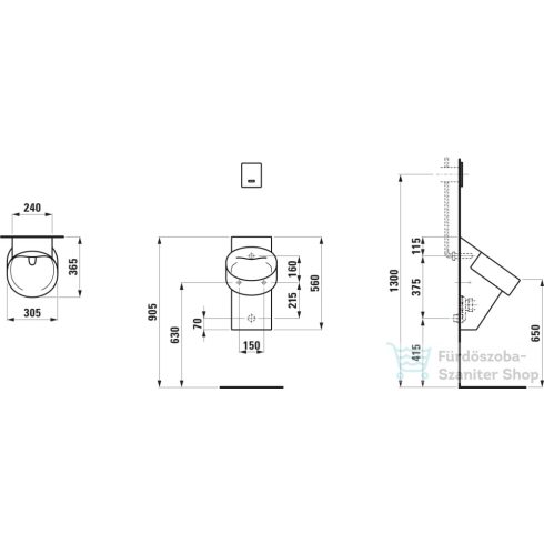 Laufen Val perem nélküli leszívó rendszerű vizelde LCC bevonattal,fehér H8402854000001