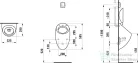 Laufen Ilbagnoalessi leszívó rendszerű vizelde (tető külön rendelendő),matt fekete H8409717160001