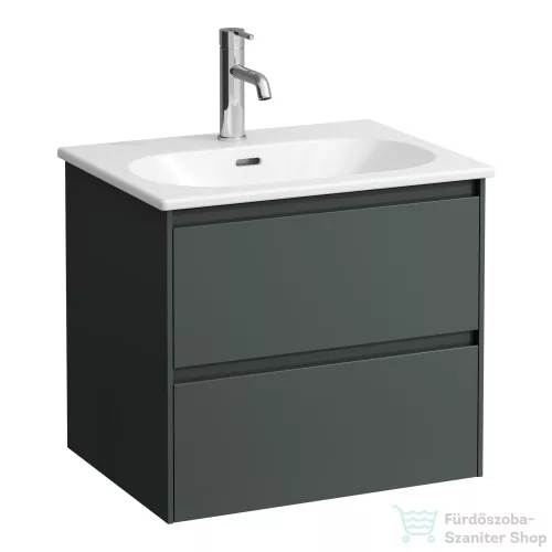 Laufen Lua 60 cm-es mosdó és alsószekrény kombináció 2 fiókkal,Traffic Grey H8600832661041