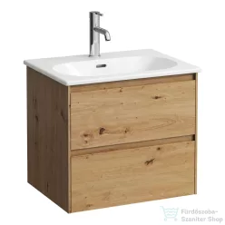   Laufen Lua 60 cm-es mosdó és alsószekrény kombináció 2 fiókkal,Vad Tölgy H8600832671041
