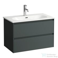   Laufen Lua 80 cm-es mosdó és alsószekrény kombináció 2 fiókkal,traffic grey H8600872661041