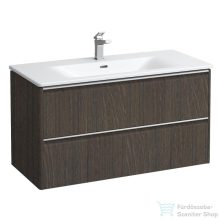   Laufen Palace Kombi csomag,100x45 cm-es mosdó alsószekrénnyel,eloxált alumínium fogantyúval,sötétbarna szil H8607072631041