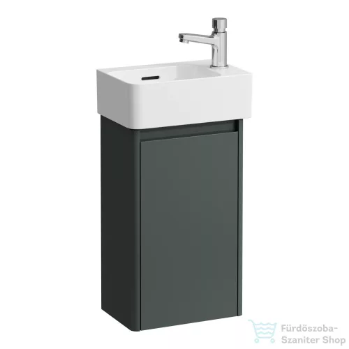 Laufen BASE 2.0 34x22 cm-es 1 ajtós, jobbos alsószekrény és VAL mosdó kombináció csaptelep nélkül, Traffic grey H8612802661061
