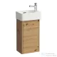 Laufen BASE 2.0 34x22 cm-es 1 ajtós, jobbos alsószekrény és VAL mosdó kombináció csaptelep nélkül, vad tölgy H8612802671061