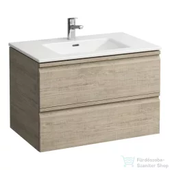   Laufen Pro S 80x50 cm-es mosdó és alsószekrény kombináció, két fiókkal,Világos tölgy H8619634791041