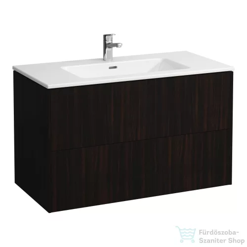 Laufen Pro S 100x50 cm-es 2 fiókos mosdó és alsószekrény kombináció,Sötétbarna szil H8649622631041