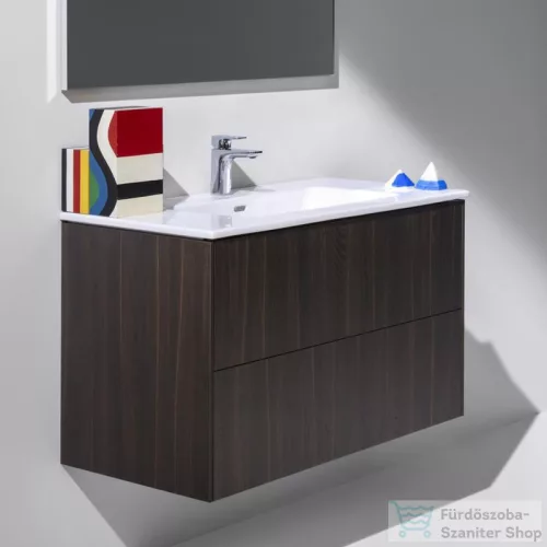 Laufen Pro S 100x50 cm-es 2 fiókos mosdó és alsószekrény kombináció,Sötétbarna szil H8649622631041