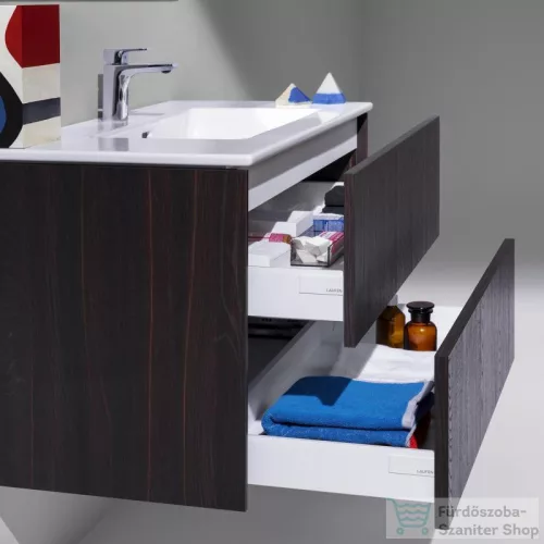 Laufen Pro S 100x50 cm-es 2 fiókos mosdó és alsószekrény kombináció,Sötétbarna szil H8649622631041