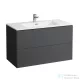 Laufen Pro S 100x50 cm-es 2 fiókos mosdó és alsószekrény kombináció,Traffic Grey H8649622661041