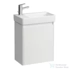 Laufen BASE 2.0 48x28 cm-es 1 ajtós, balos alsószekrény és PRO S mosdó kombináció csaptelep nélkül, matt fehér H8659652601041
